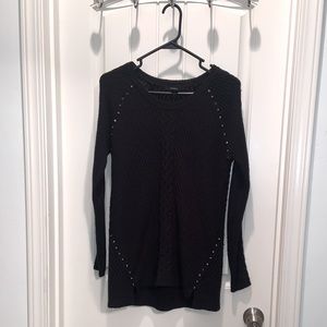 Forever 21 cable knit sweater with stud details, size M
